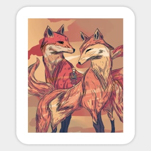 Foxes Sticker